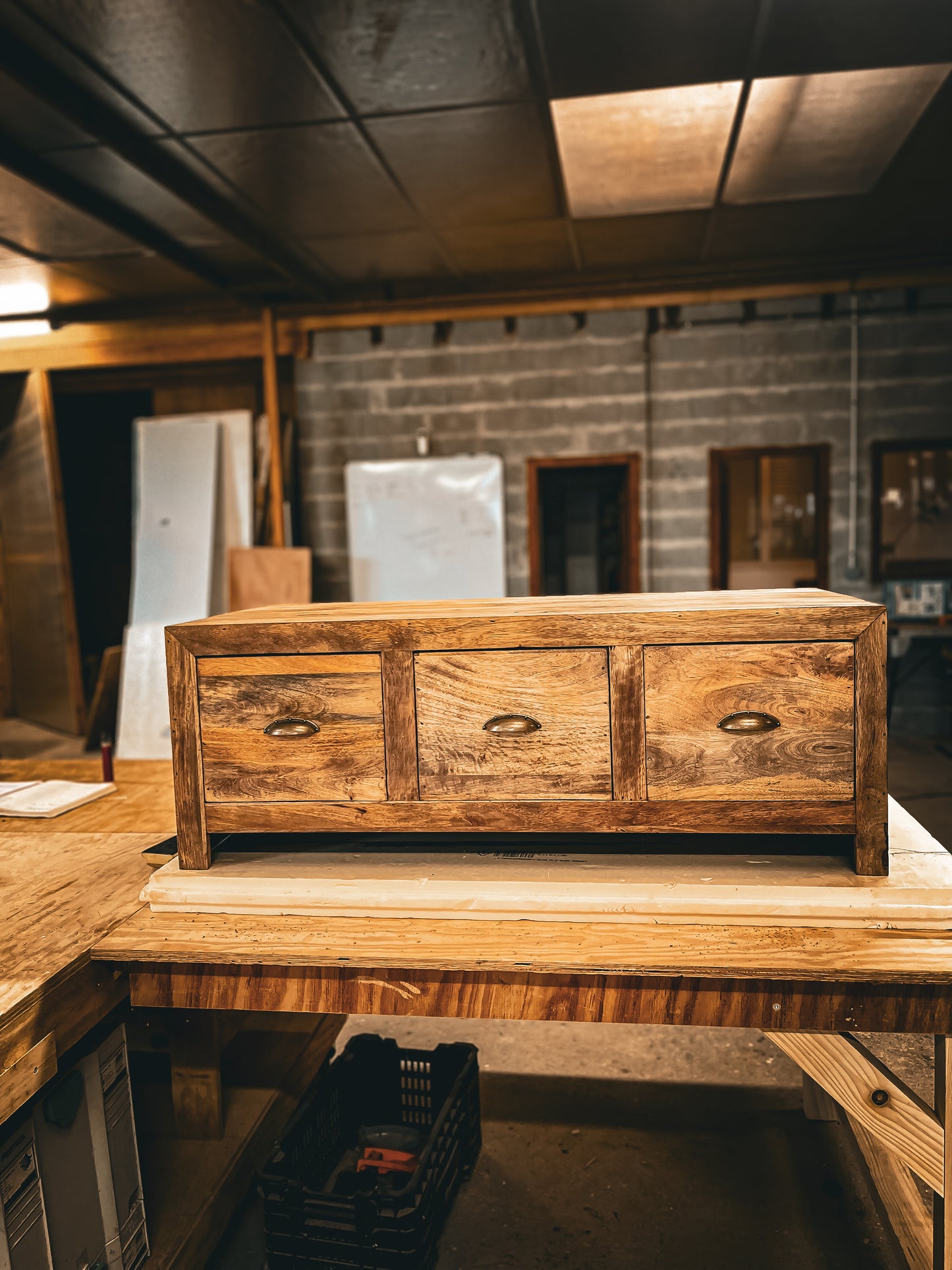 Relooked Mango Wood Sideboard
