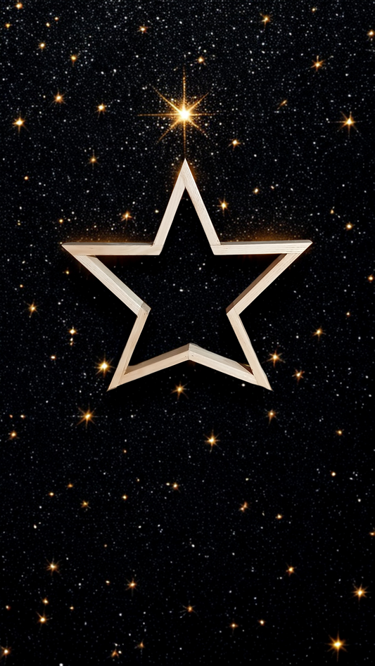 Wooden Decorative Five-Point Christmas Star